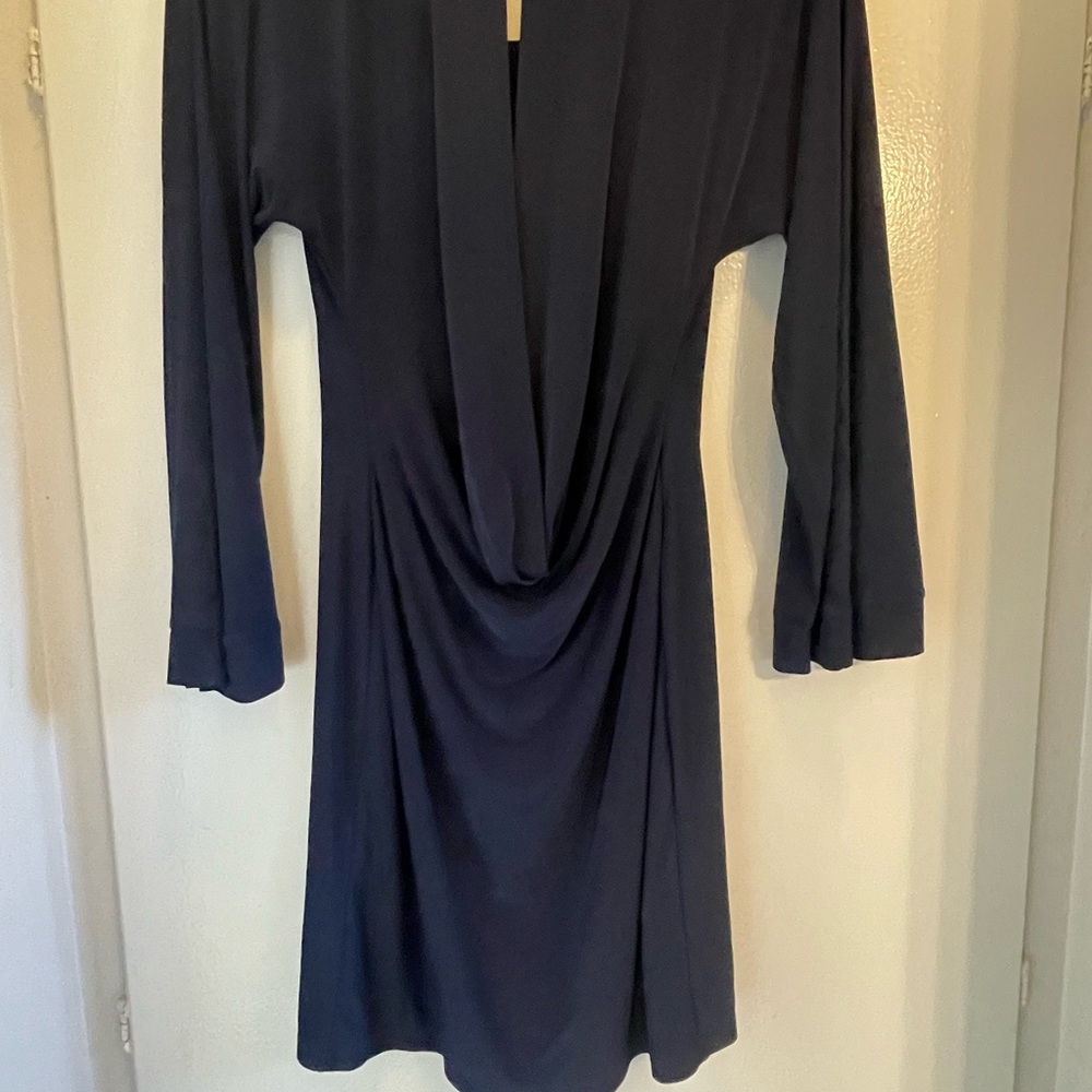 Analili Elegant Navy Blue Women's Dress